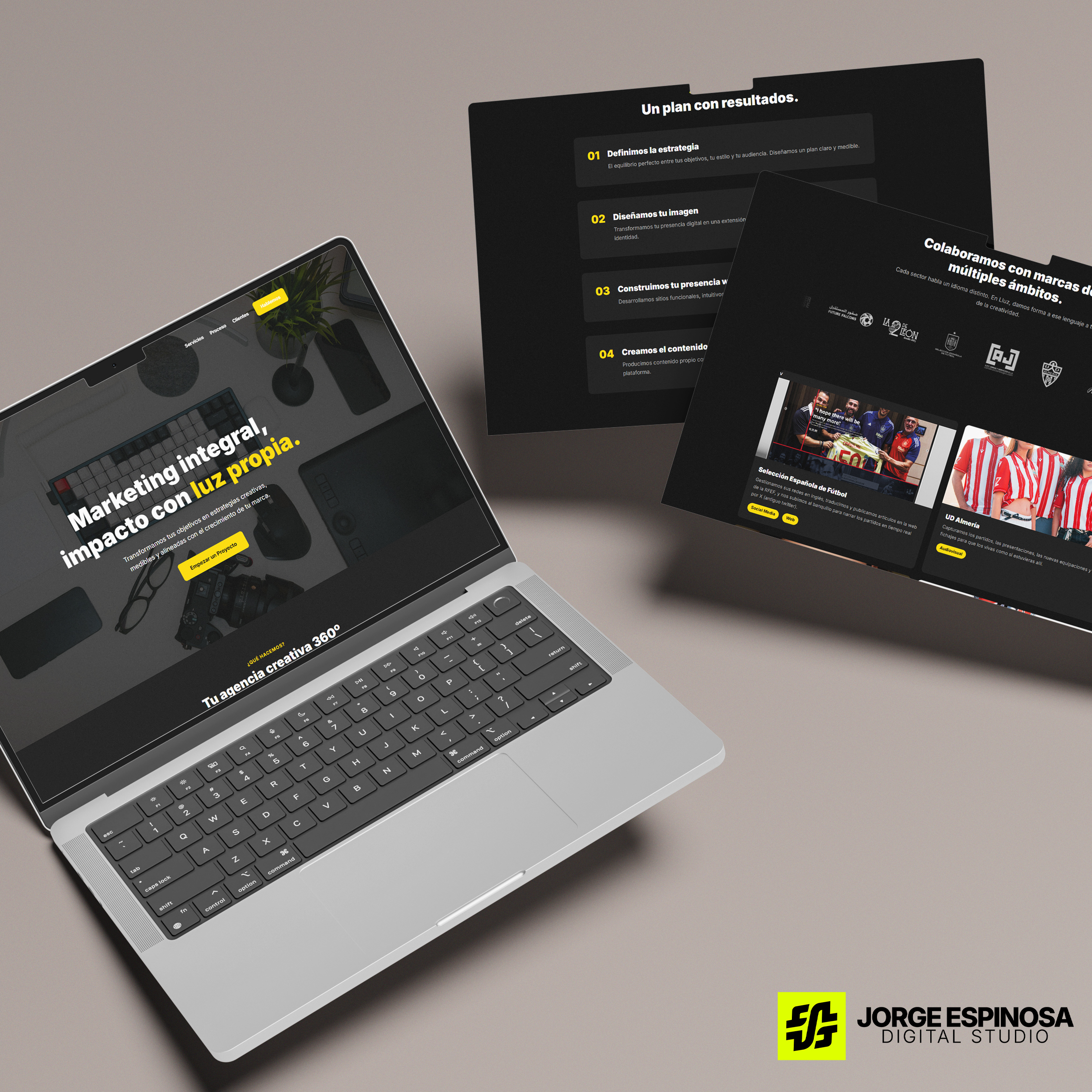 Mockup web de Lluz